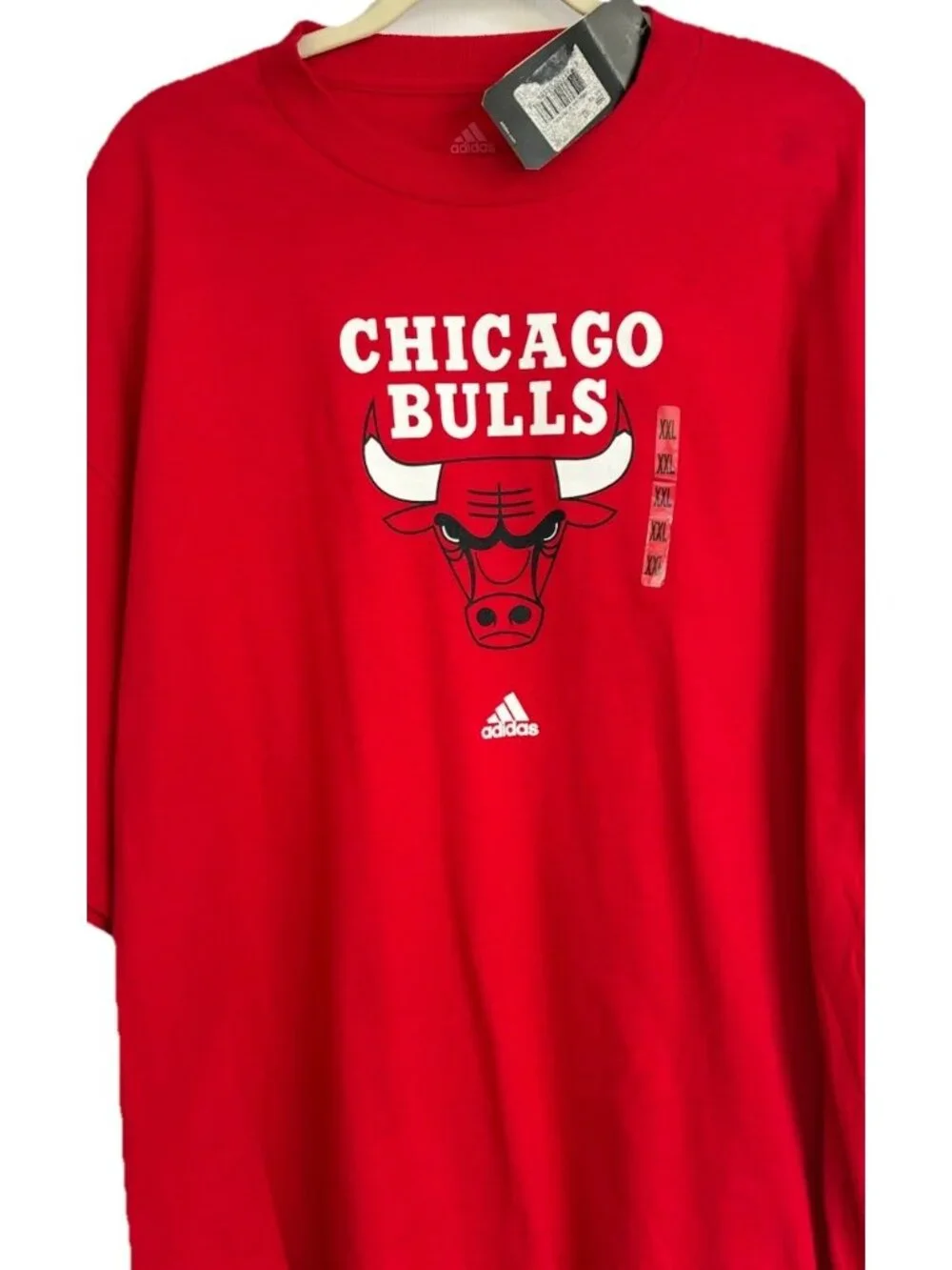 NBA Adidas Chicago Bulls Performance T-Shirt Red Men's 2XL NWT DEADSTOCK Wicking